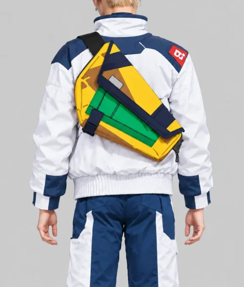 Alternative view of Cyberpunk Edgerunners Roman Carax White Leather Jacket