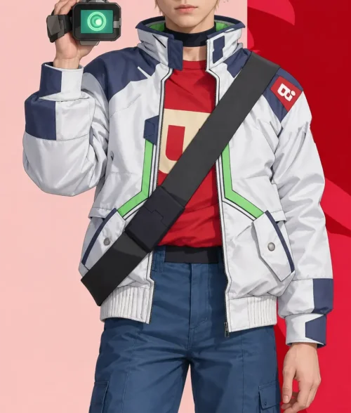 Cyberpunk Edgerunners Roman Carax White Leather Jacket - Image 3