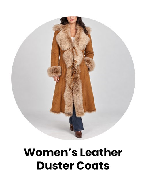 Women's Leather Duster Coat
