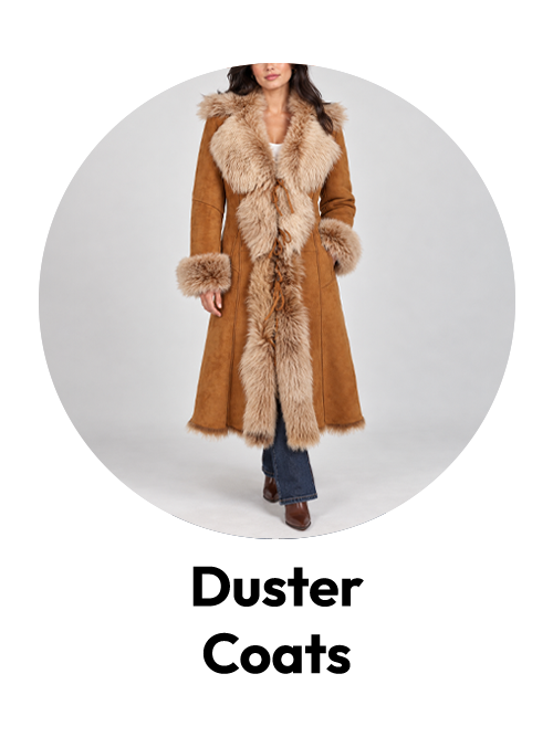 Women's Leather Duster Coat