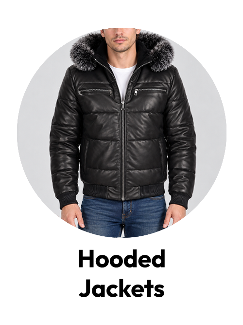 Men's Hooded Leather Jackets