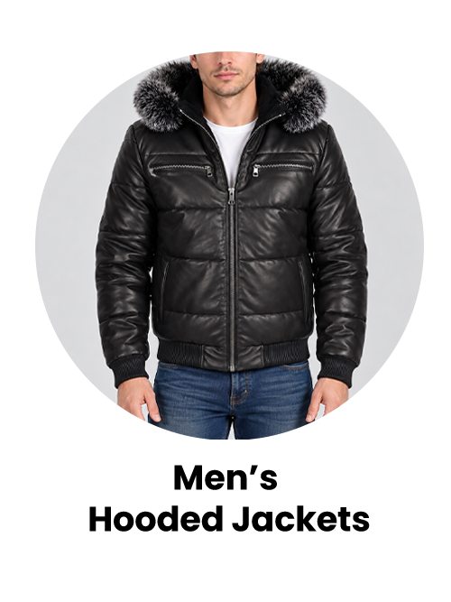 Men's Hooded Leather Jackets