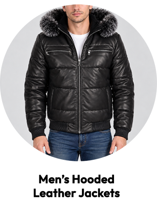 Men's Hooded Leather Jackets